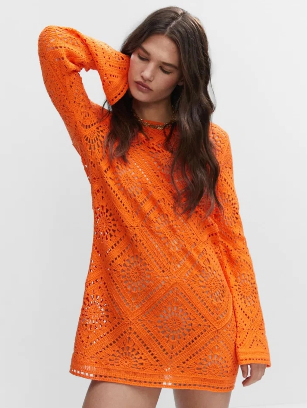 Joie knit crochet beach cover Summer Coverup up size M